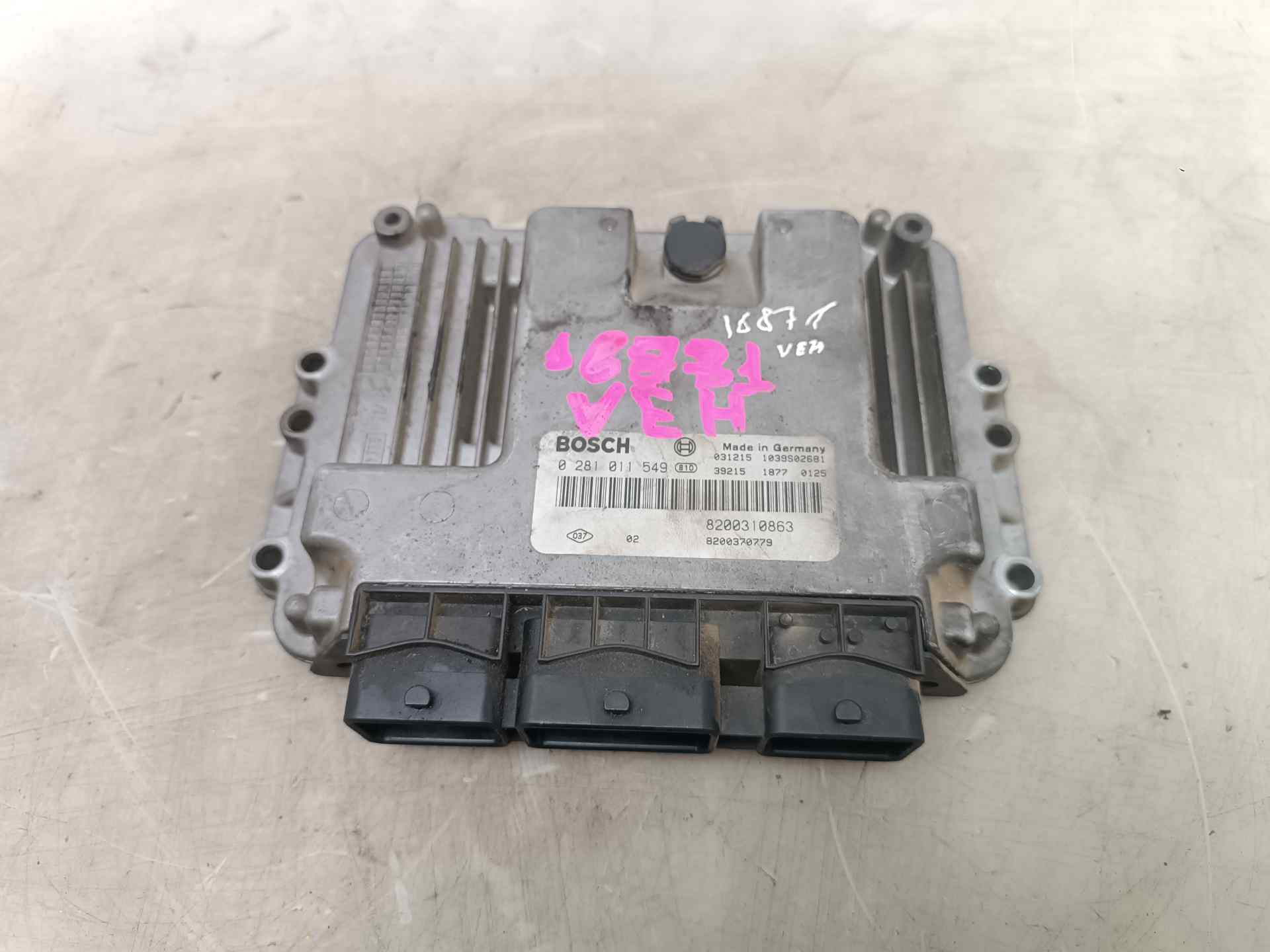 RENAULT Megane 2 generation (2002-2012) Engine Control Unit ECU 8200310863 25915714