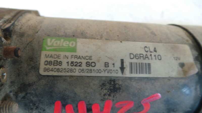 PEUGEOT Partner 1 generation (1996-2012) Starter Motor 9640825280,VALEOD6RA110 19129378