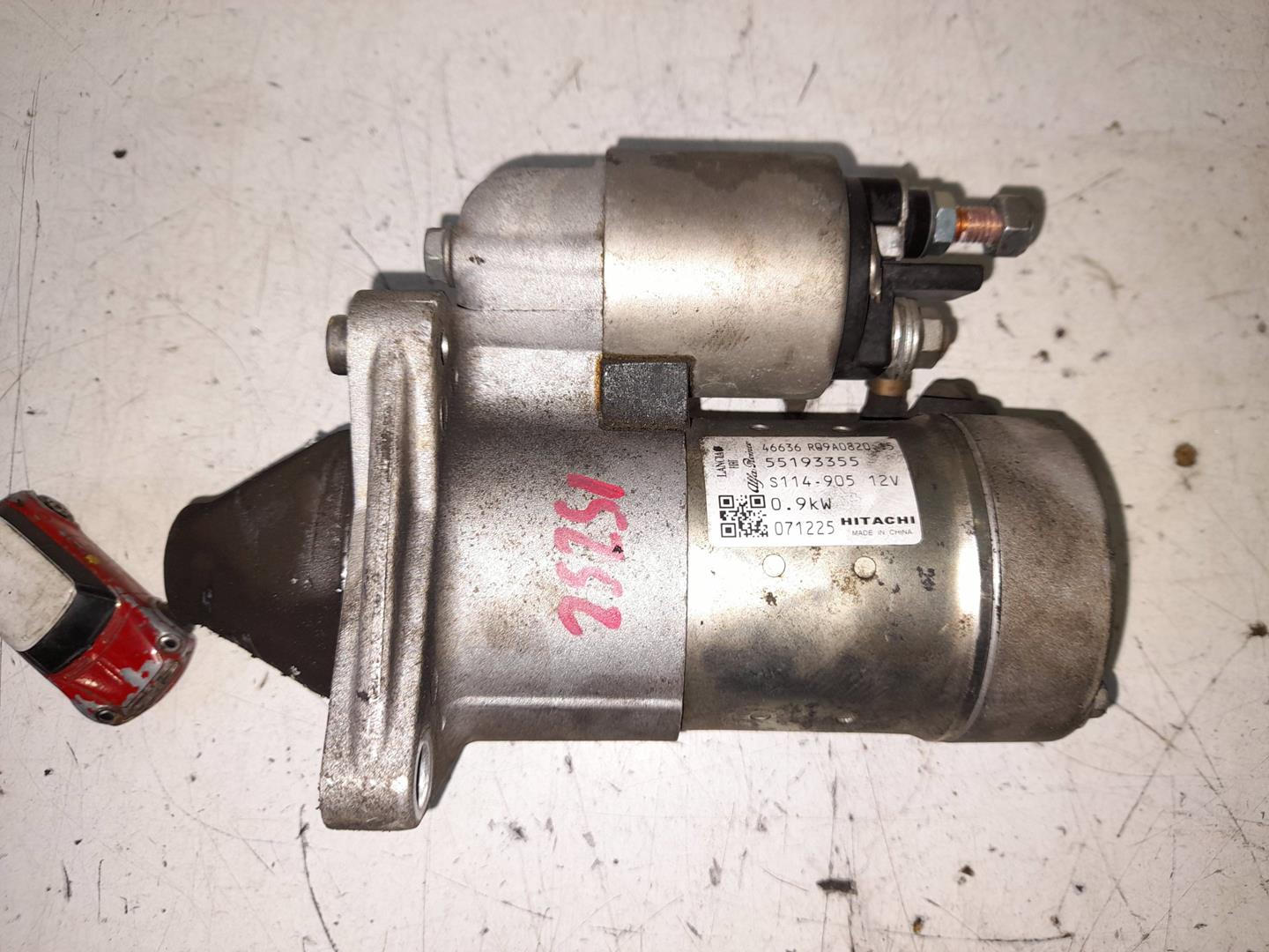 FIAT 500 2 generation (2008-2024) Starter Motor 55193355,HITACHI 19154086