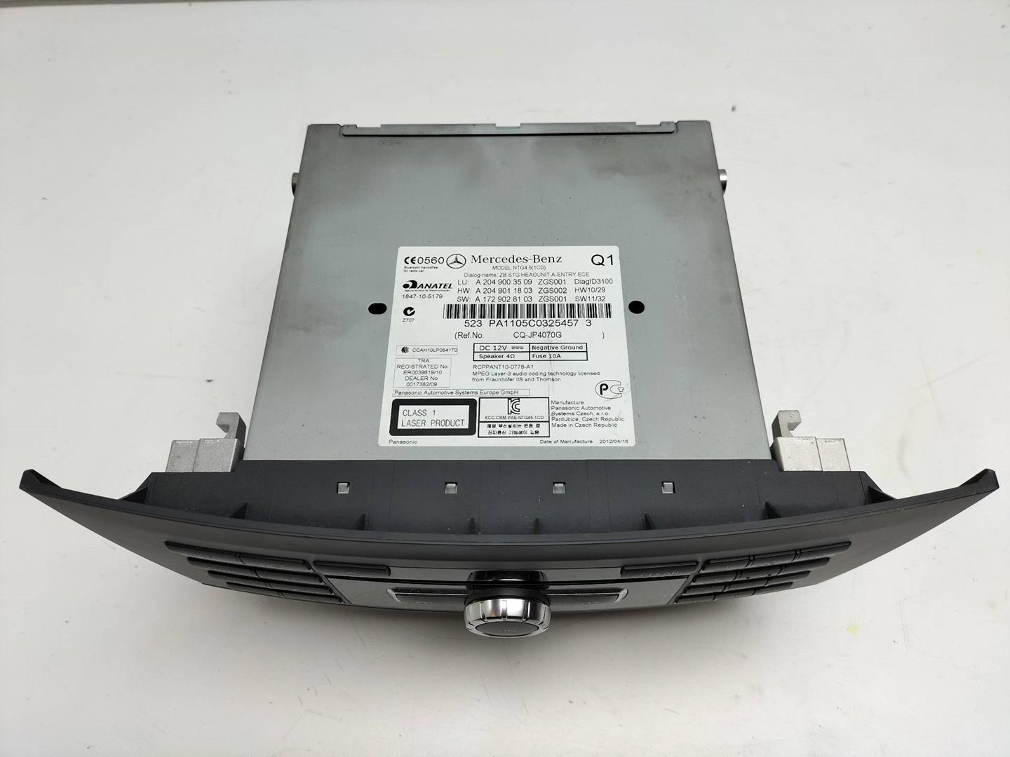 MERCEDES-BENZ C-Class W204/S204/C204 (2004-2015) Musikspelare utan GPS A2049003509, A2049011803, A1729028103 19214738