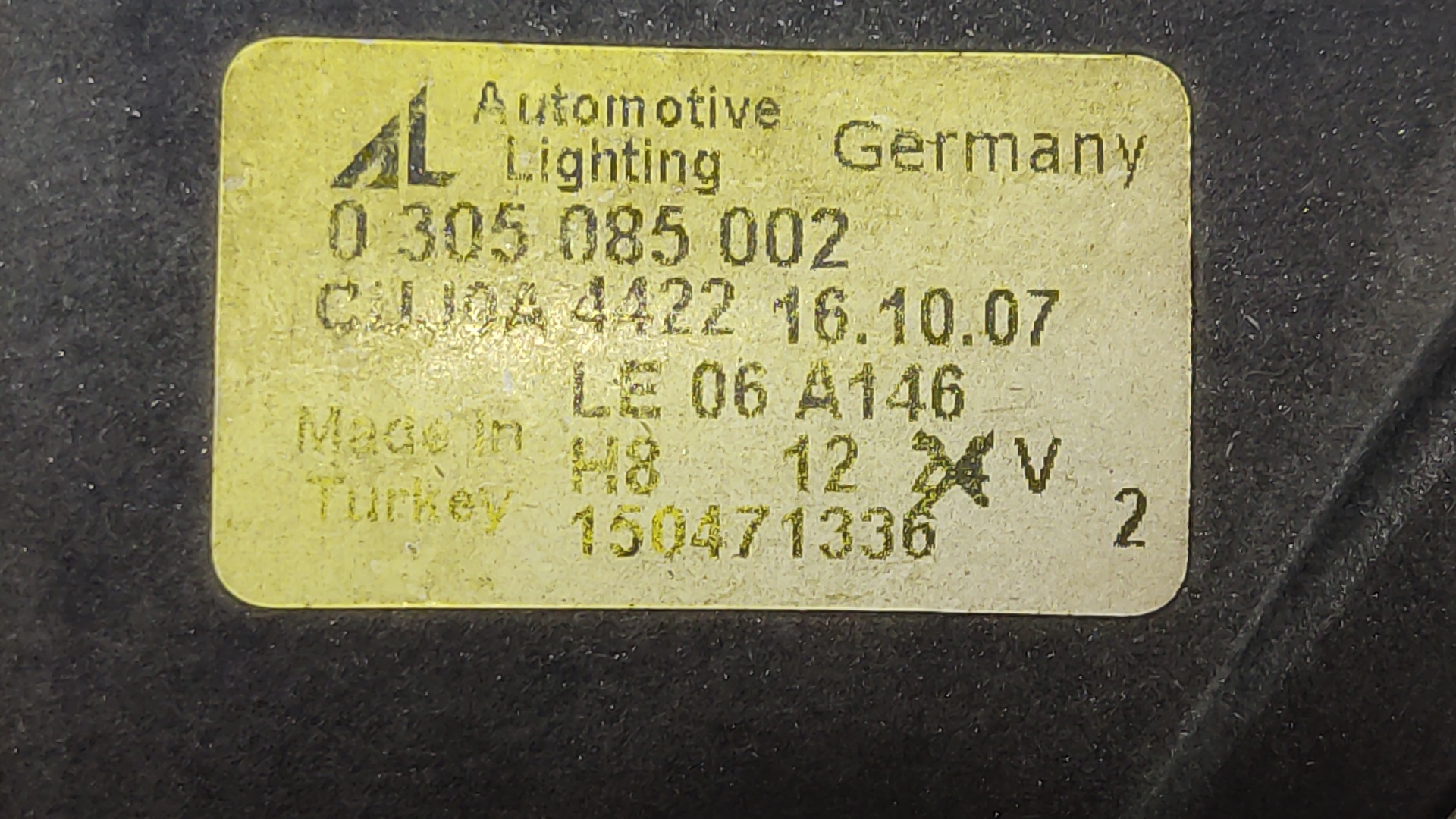 VOLVO S40 2 generation (2004-2012) Противотуманка бампера передняя правая 0305085002 20617150