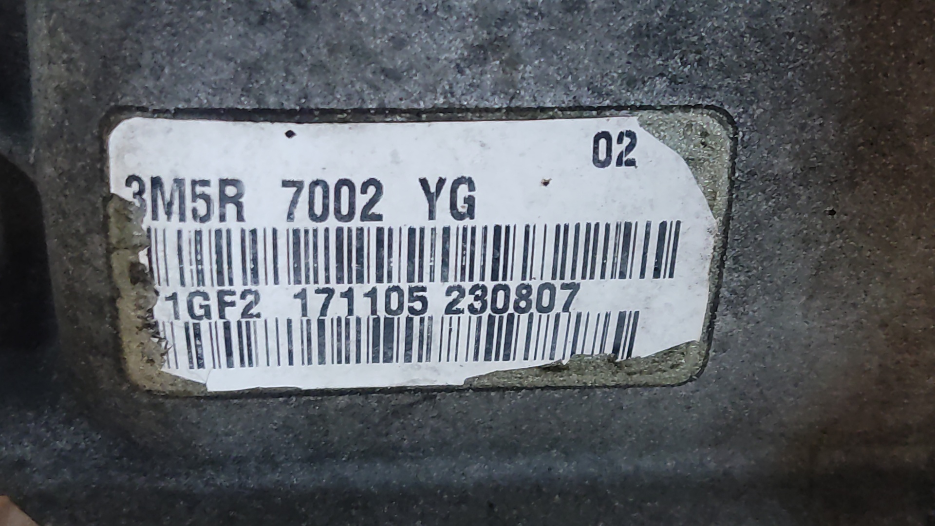 CHEVROLET Focus 2 generation (2004-2011) Gearbox 3M5R7F096 20617153