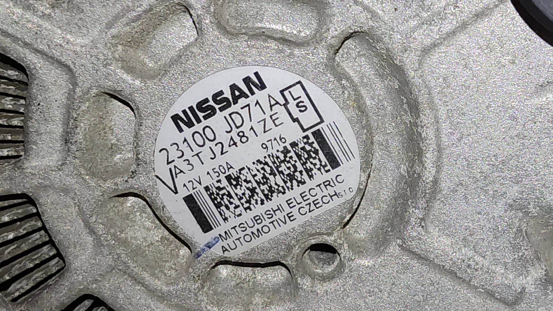 NISSAN Qashqai 1 generation (2007-2014) Alternator 23100JD71A 19181250